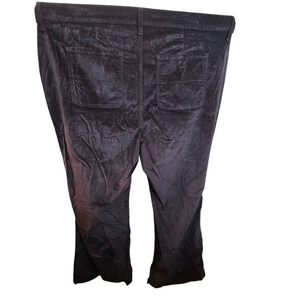 Old Navy Black Velvet Flare Pants Extra High-Rise Trouser Pants Size 22 JJ3850 - Picture 3 of 11